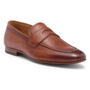 Curatore Caricato Penny Loafer Tan Brown Leather Mens Size 9 Arch Support